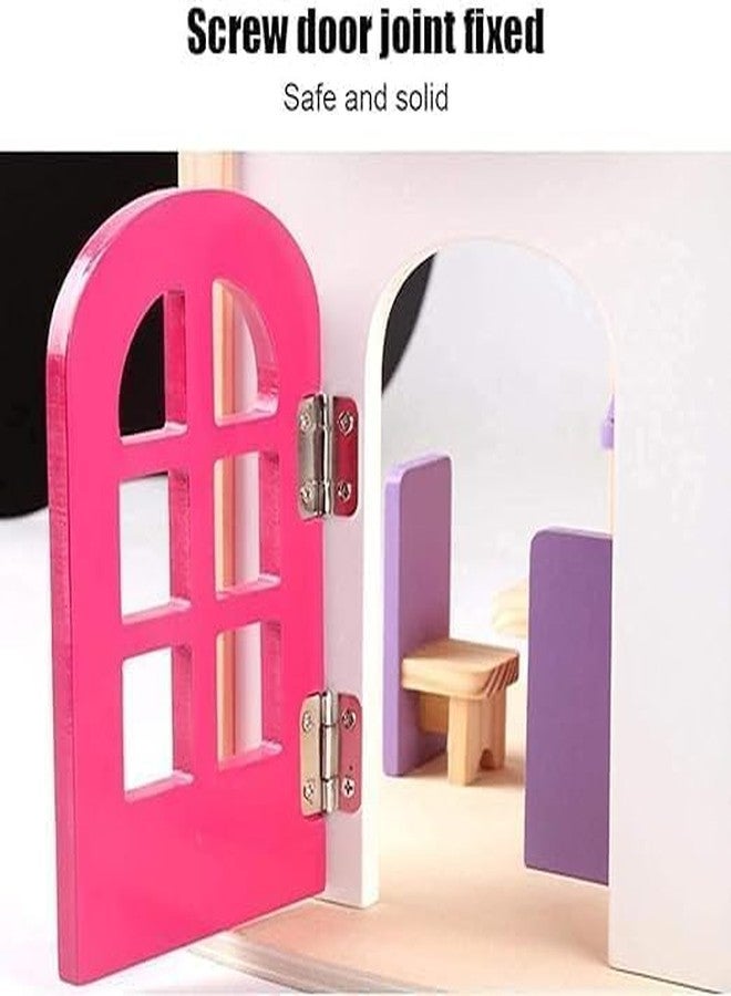 EXOMOON بيت الدمى الخشبي الوردي من إكسومون، أثاث أسيللي فيل، لعبة نموذج مصغر يمكنك تركيبه بنفسك، هدية للأطفال الرضع لتنمية المهارات الحركية الدقيقة (لعبة بيت الدمى) - Image 3